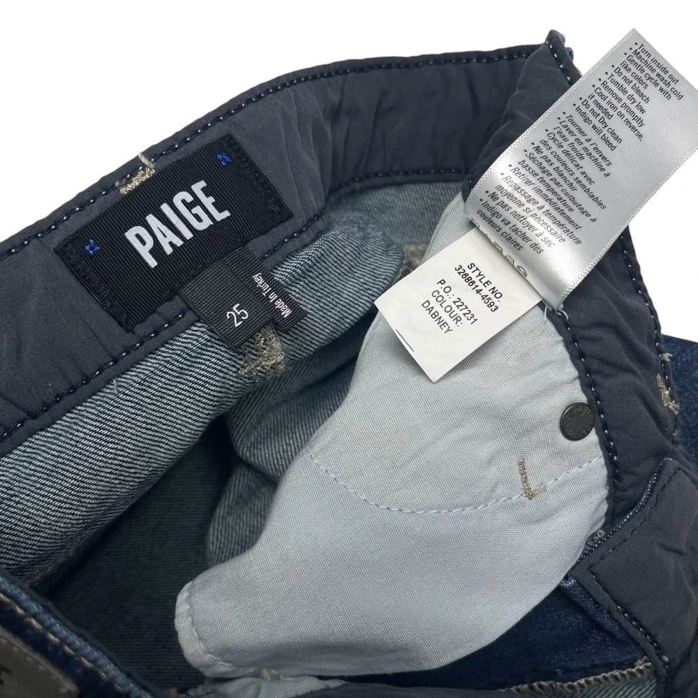 PAIGE Denim Skirt Blue Eliana Raw Edge Mini Style Sz 25 Normcore Classic Stretch